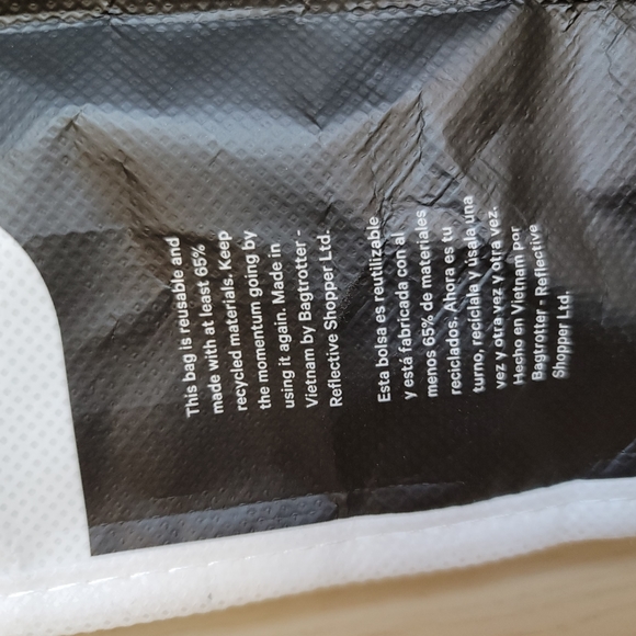 Lululemon Large Black And White Reusable Shopping Tote Bag - Picture 4 of 11